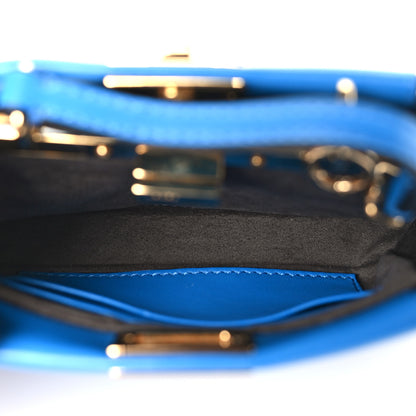 Fendi Shiny Nappa Micro Peekaboo Iconic Satchel Blue Royal 6 of 11