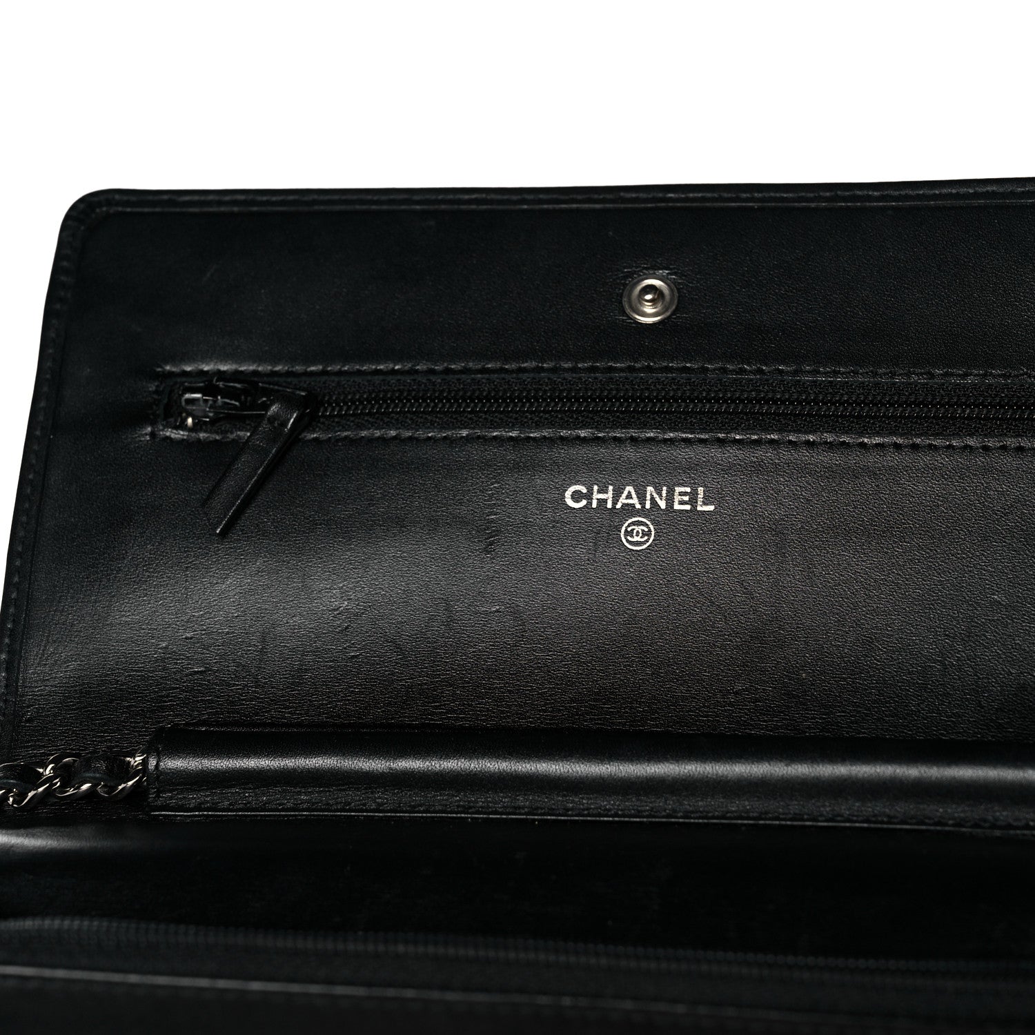 Chanel Calfskin Quilted Cambon Wallet On Chain WOC Black 15 of 15