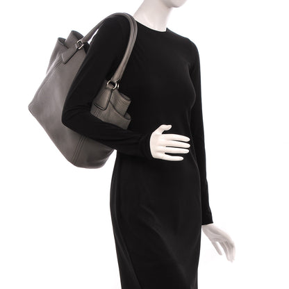 Prada Vitello Daino Side Pocket Tote Marmo 2 of 8