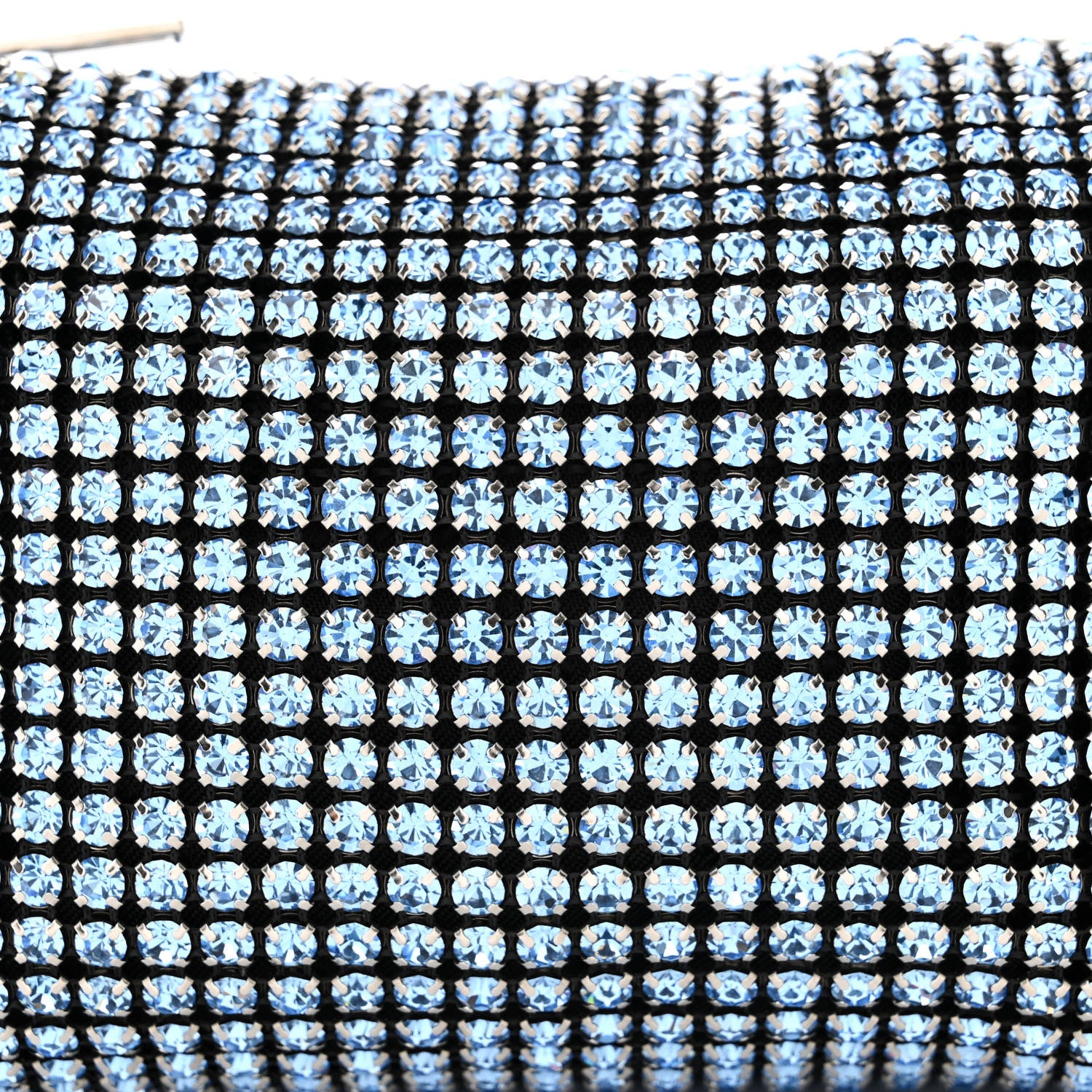 Alexander Wang Mesh Crystal Rhinestone Mini Heiress Pouch Baby Blue 9 of 14