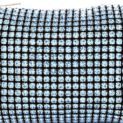 Alexander Wang Mesh Crystal Rhinestone Mini Heiress Pouch Baby Blue 9 of 14