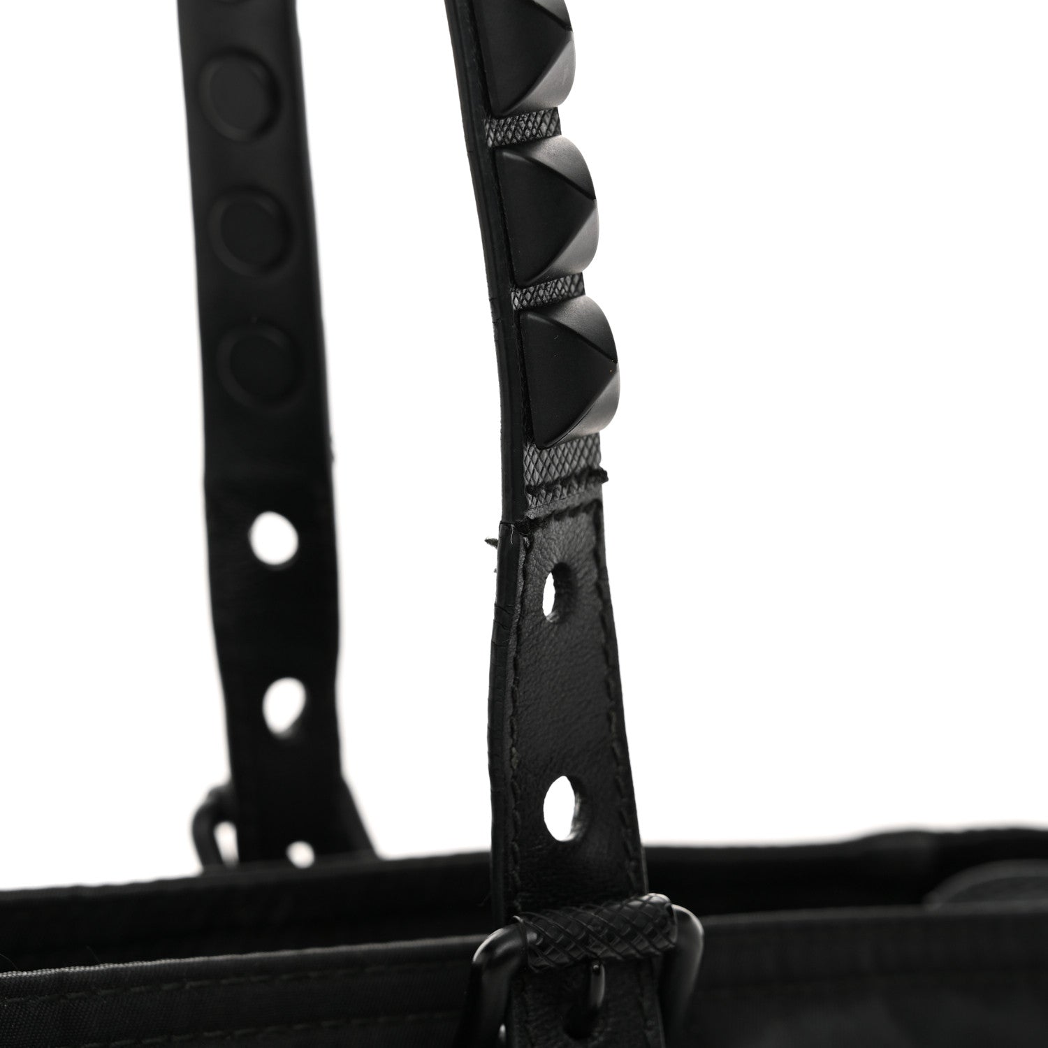 Prada Nylon New Vela Studded Black 12 of 18