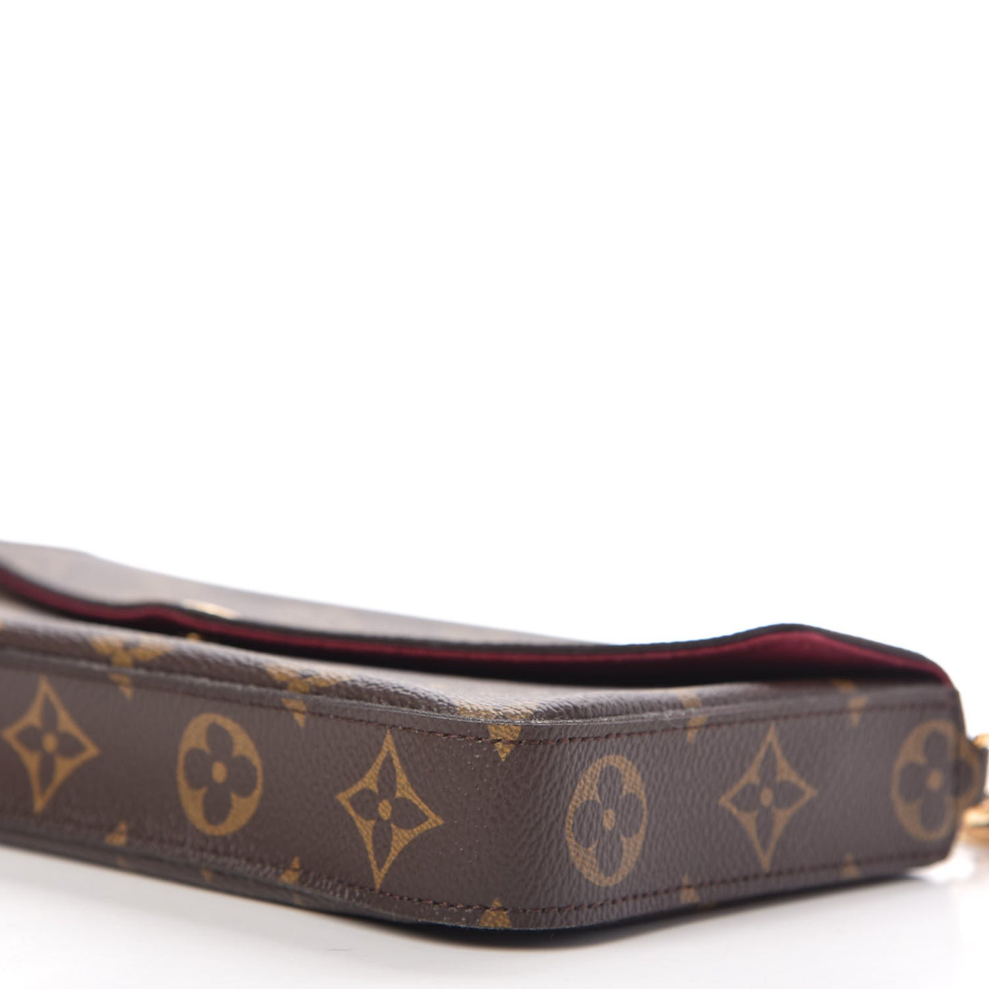 Monogram Pochette Felicie Chain Wallet Fuchsia