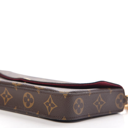 Louis Vuitton Monogram Pochette Felicie Chain Wallet Fuchsia 8 of 11