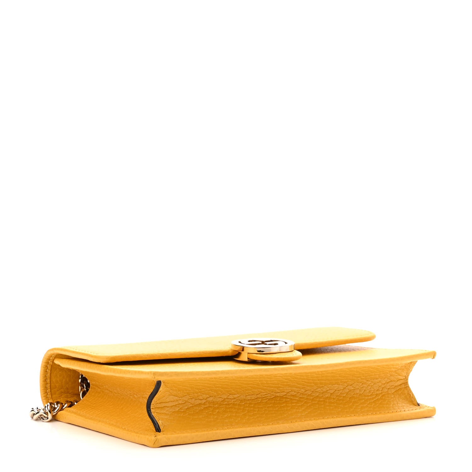 Gucci Dollar Calfskin Interlocking G Chain Wallet New Buttercup 4 of 11