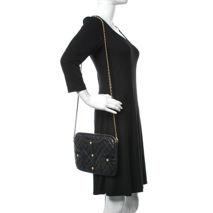 Chanel Calfskin Quilted Small Girl Shoulder Bag Black 2 of 10