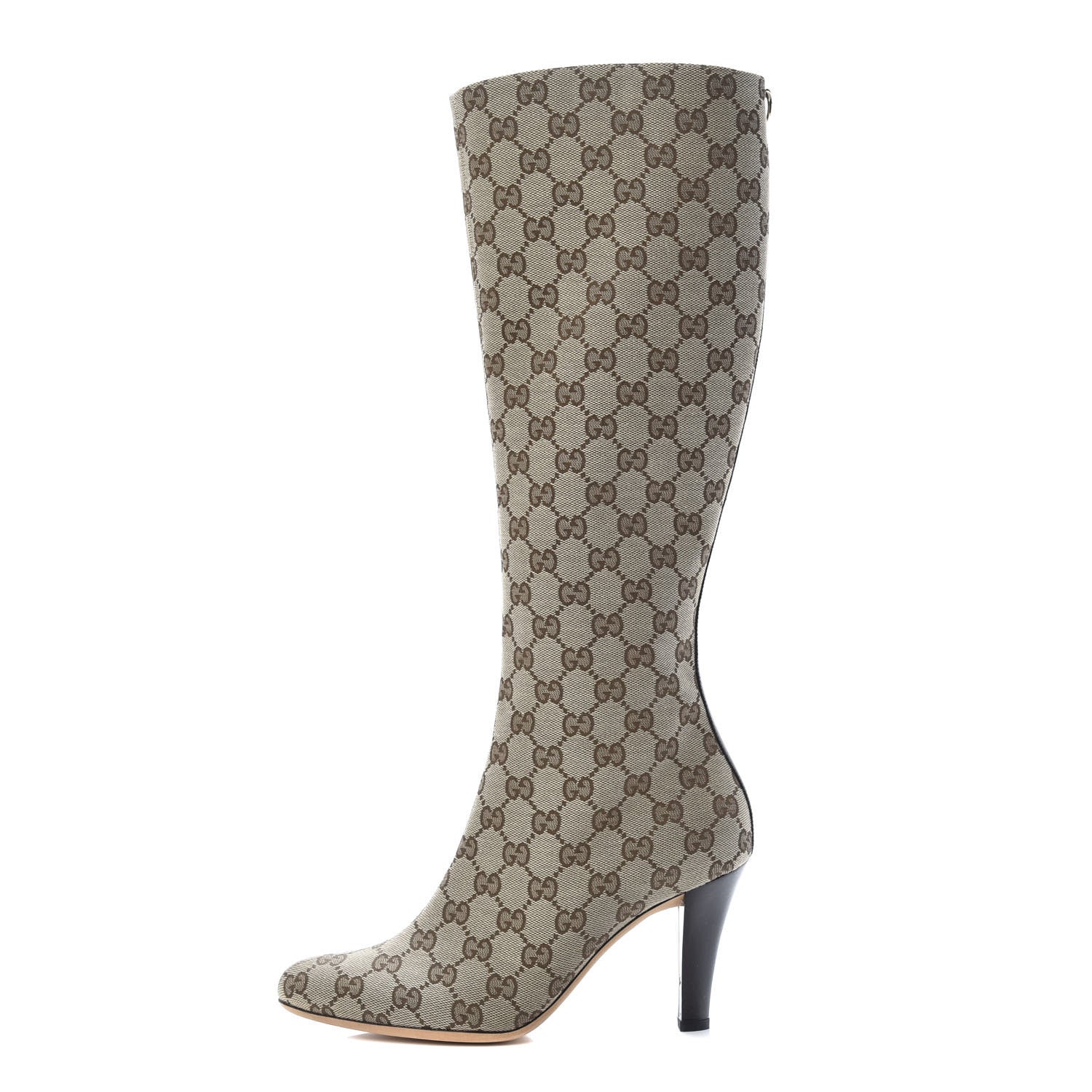 Gucci Monogram Womens Tall Boots 7 Brown 1 of 8
