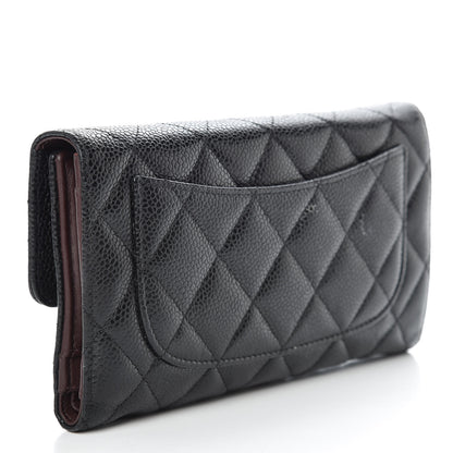 Chanel Caviar Quilted Large Flap Wallet Black 3 of 16