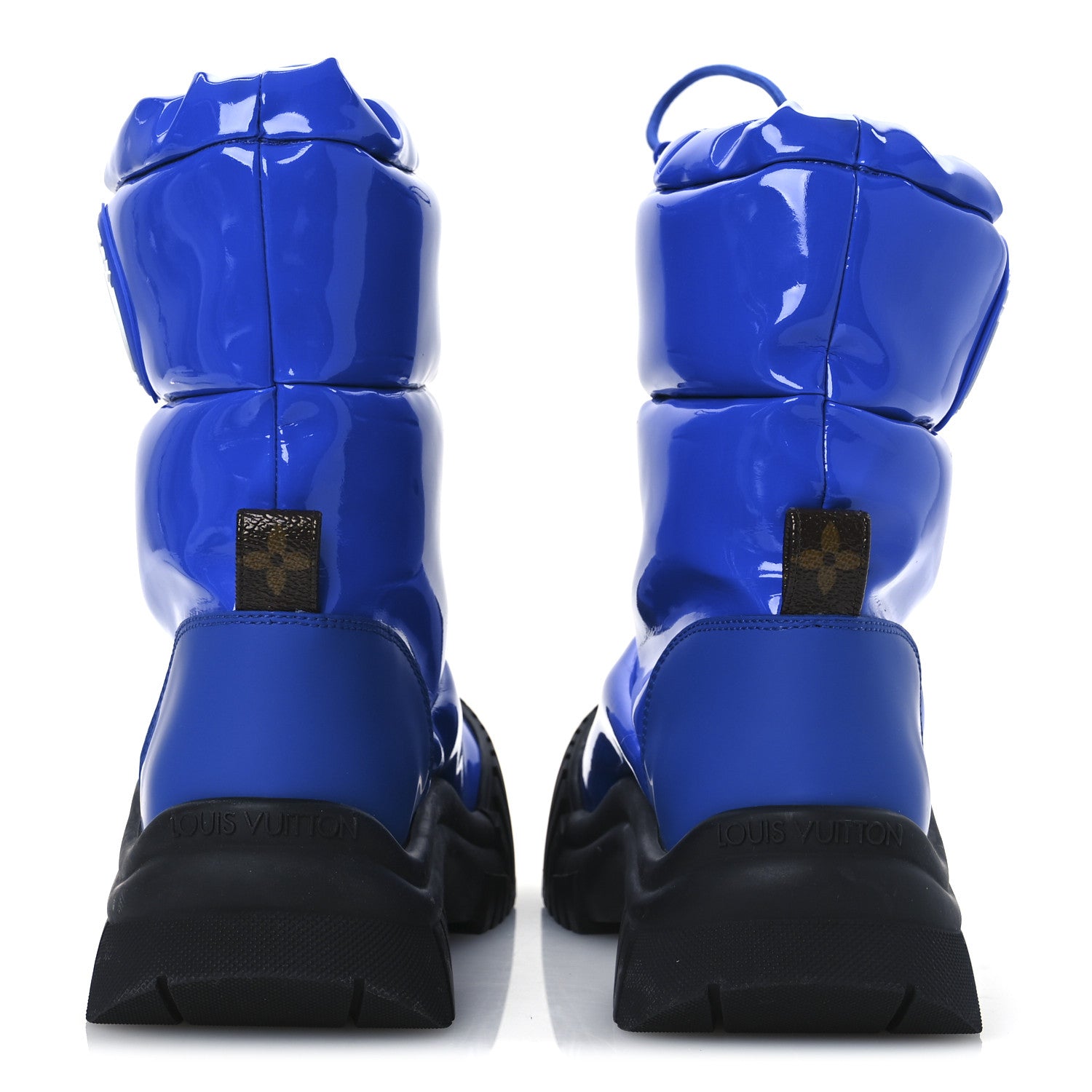 Louis Vuitton Patent Ruby Flat Half Boots 36 Blue 6 of 11