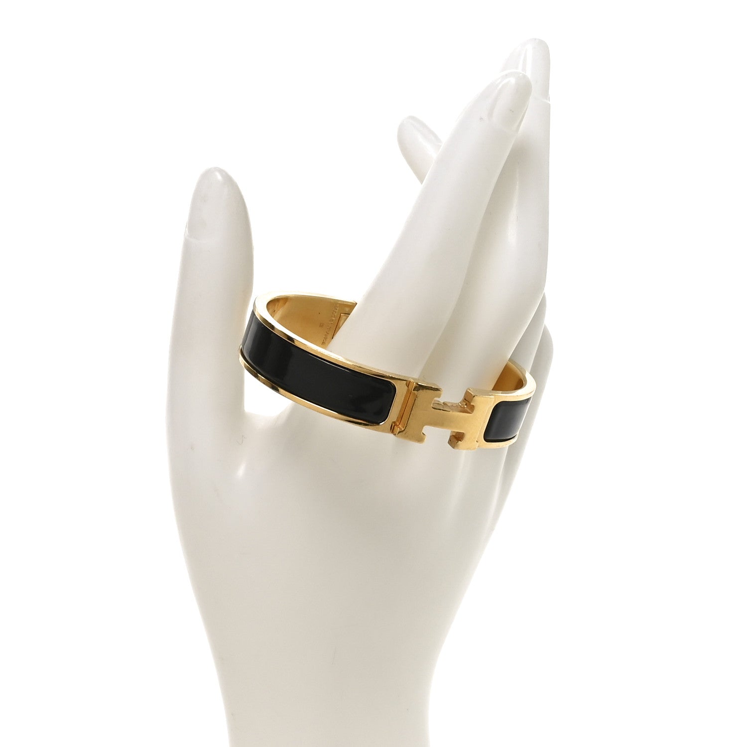 Hermes Enamel Narrow Clic Clac H Bracelet PM Black 2 of 4