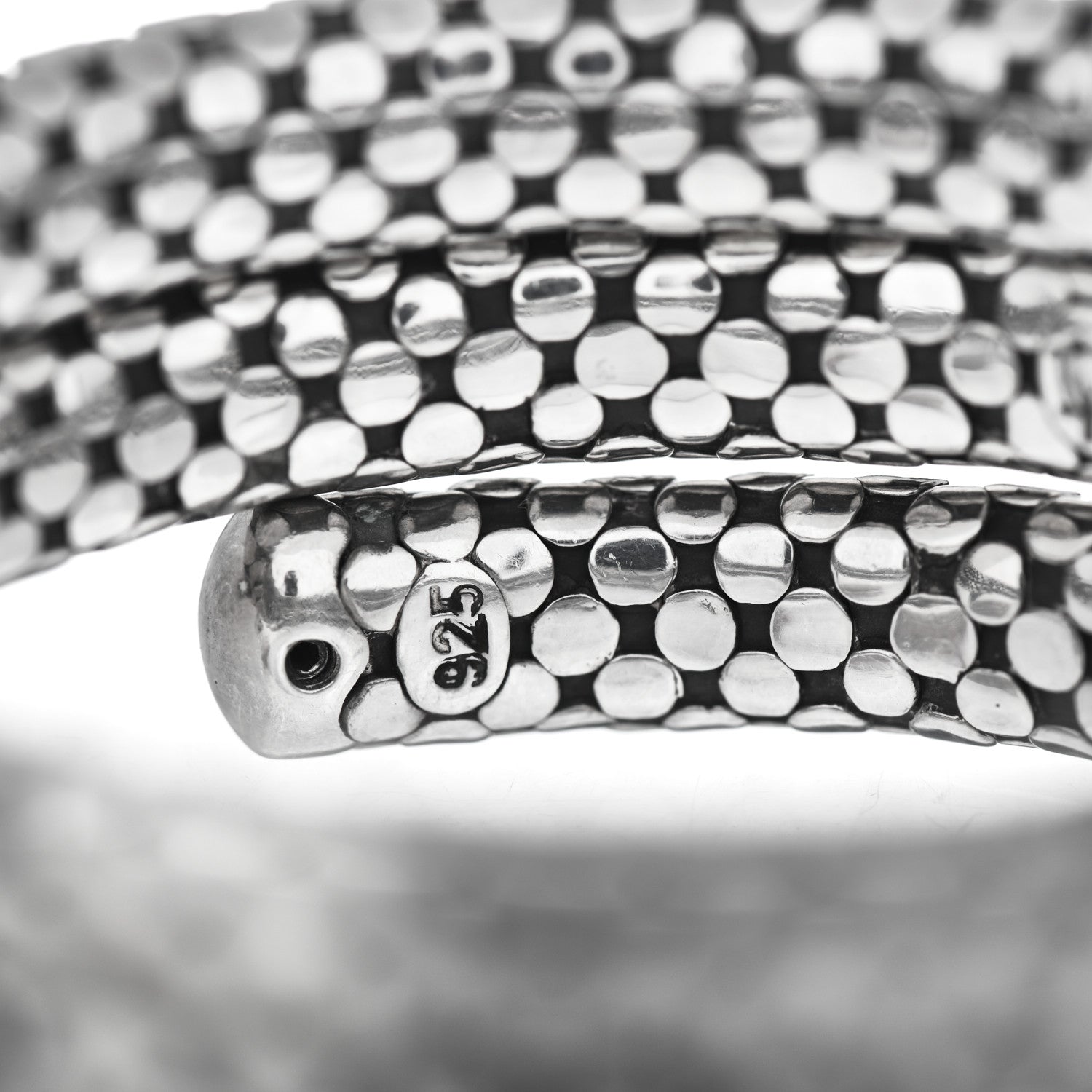 John Hardy Sterling Silver Dot Double Coil Bracelet 4 of 5