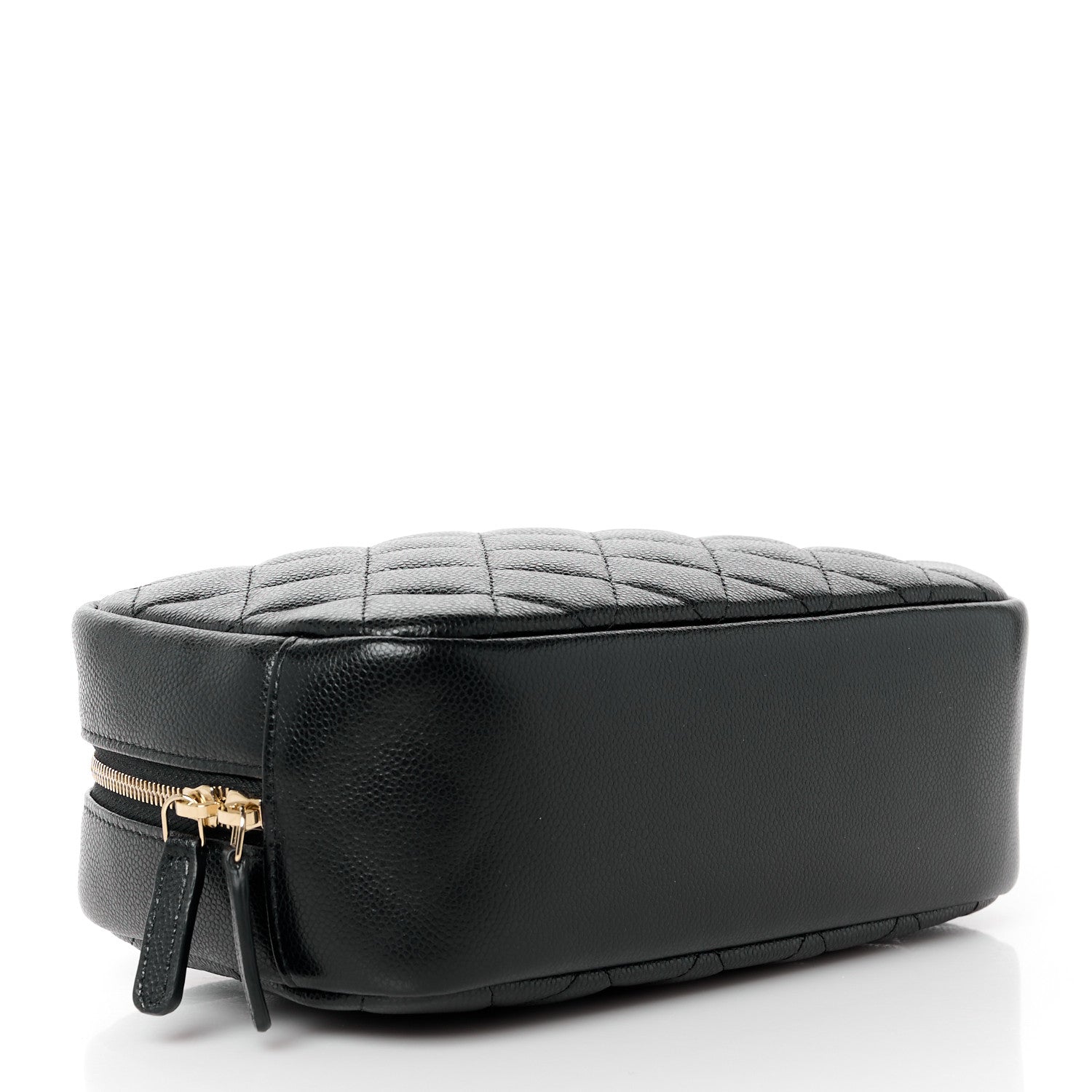 Chanel Caviar Quilted Medium Curvy Pouch Cosmetic Case Black 4 of 11