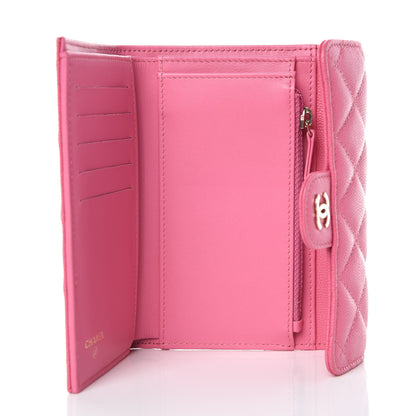 Chanel Caviar Quilted Medium Flap Wallet Pink 5 of 9