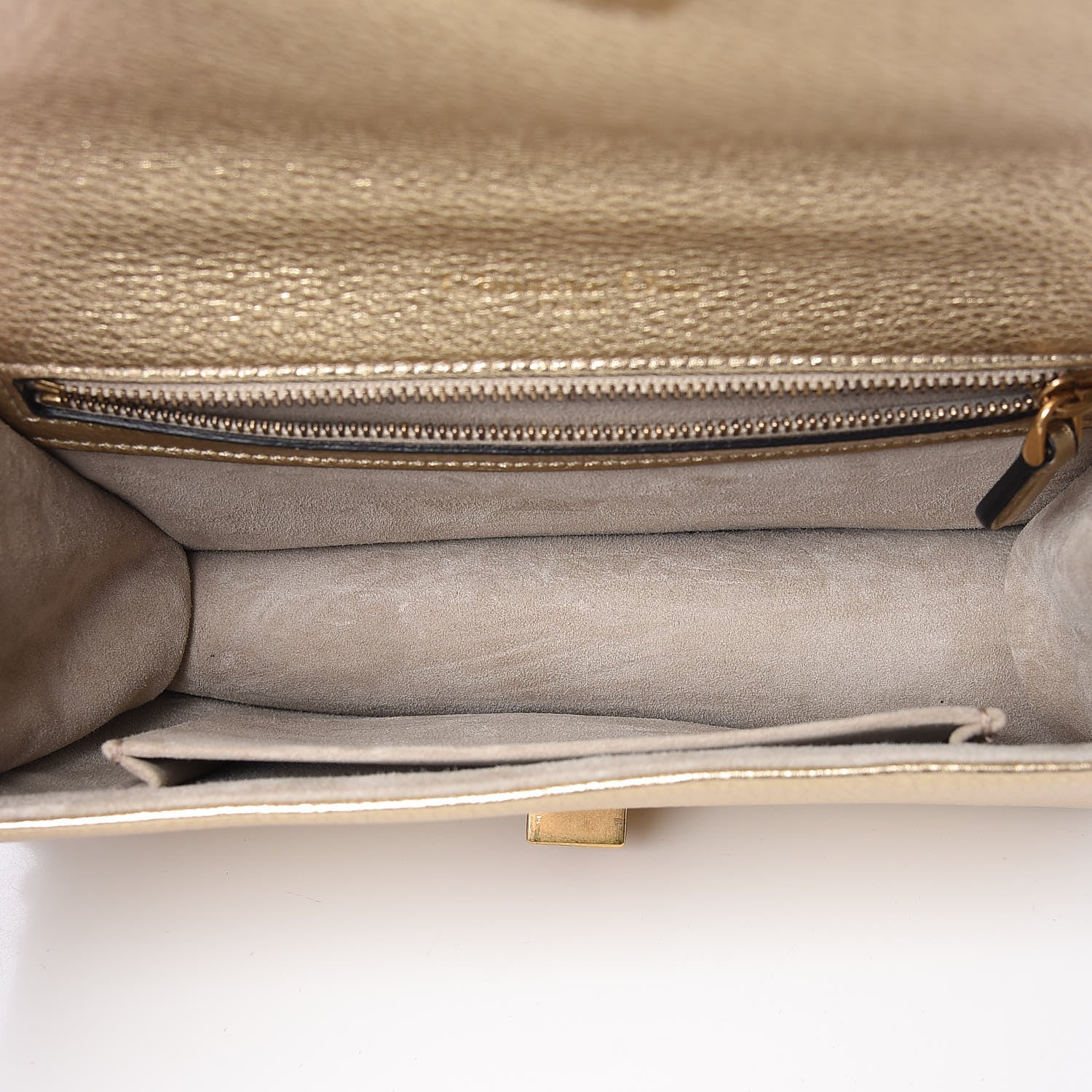 Christian Dior Metallic Calfskin Studded Small Diorama Flap Bag Gold 5 of 12