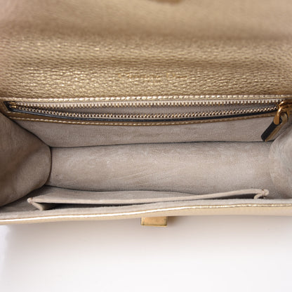 Christian Dior Metallic Calfskin Studded Small Diorama Flap Bag Gold 5 of 12