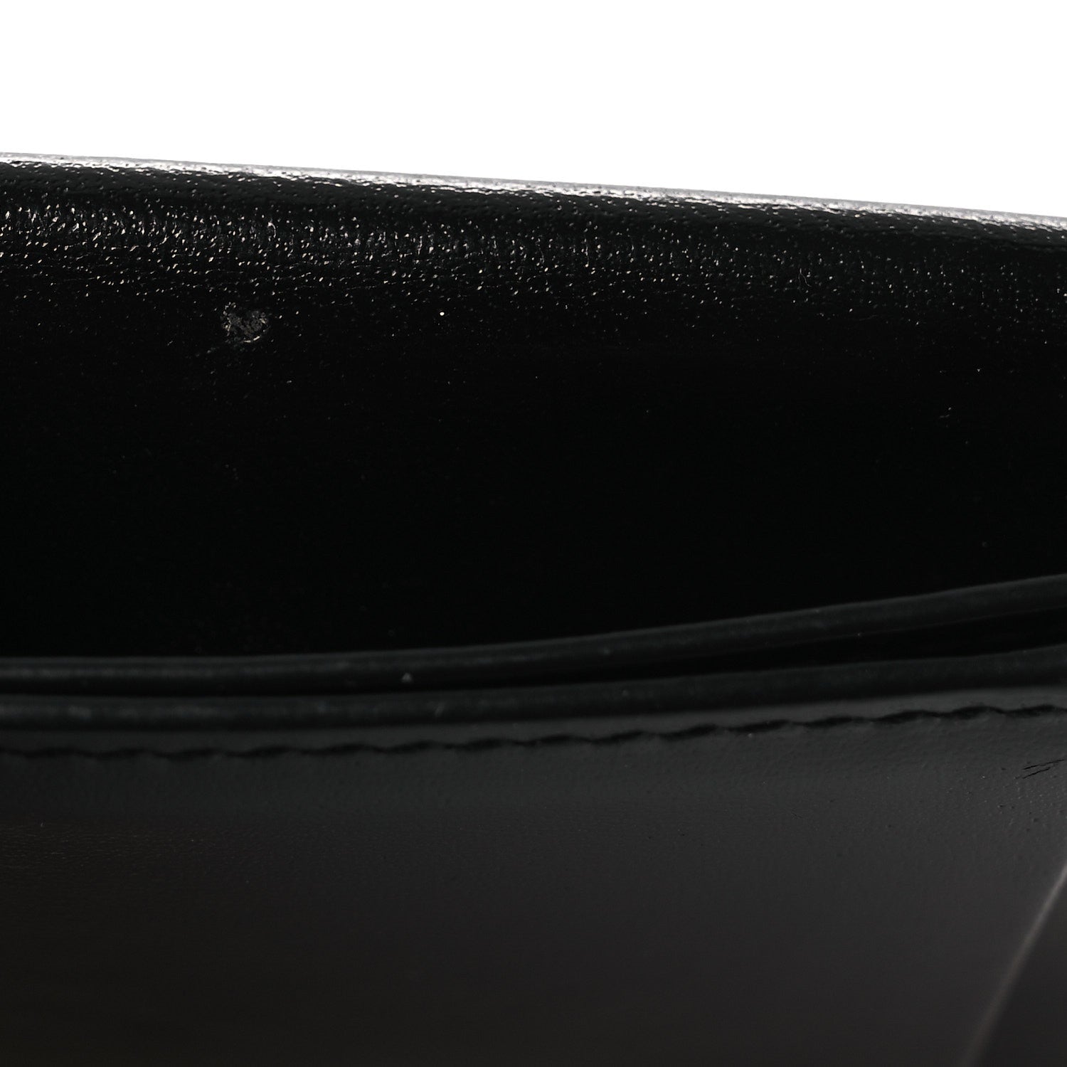 Saint Laurent Calfskin Uptown Monogram Card Case Black Crema 7 of 7