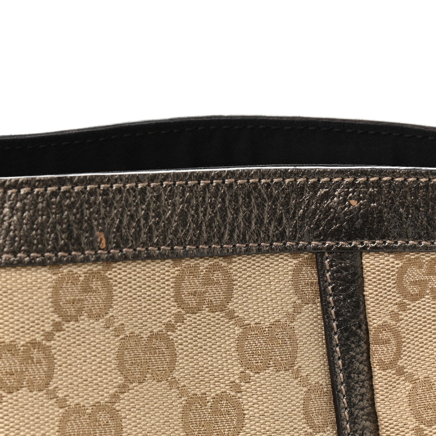 Gucci Monogram Large Abbey Tote Gunmetal 10 of 10