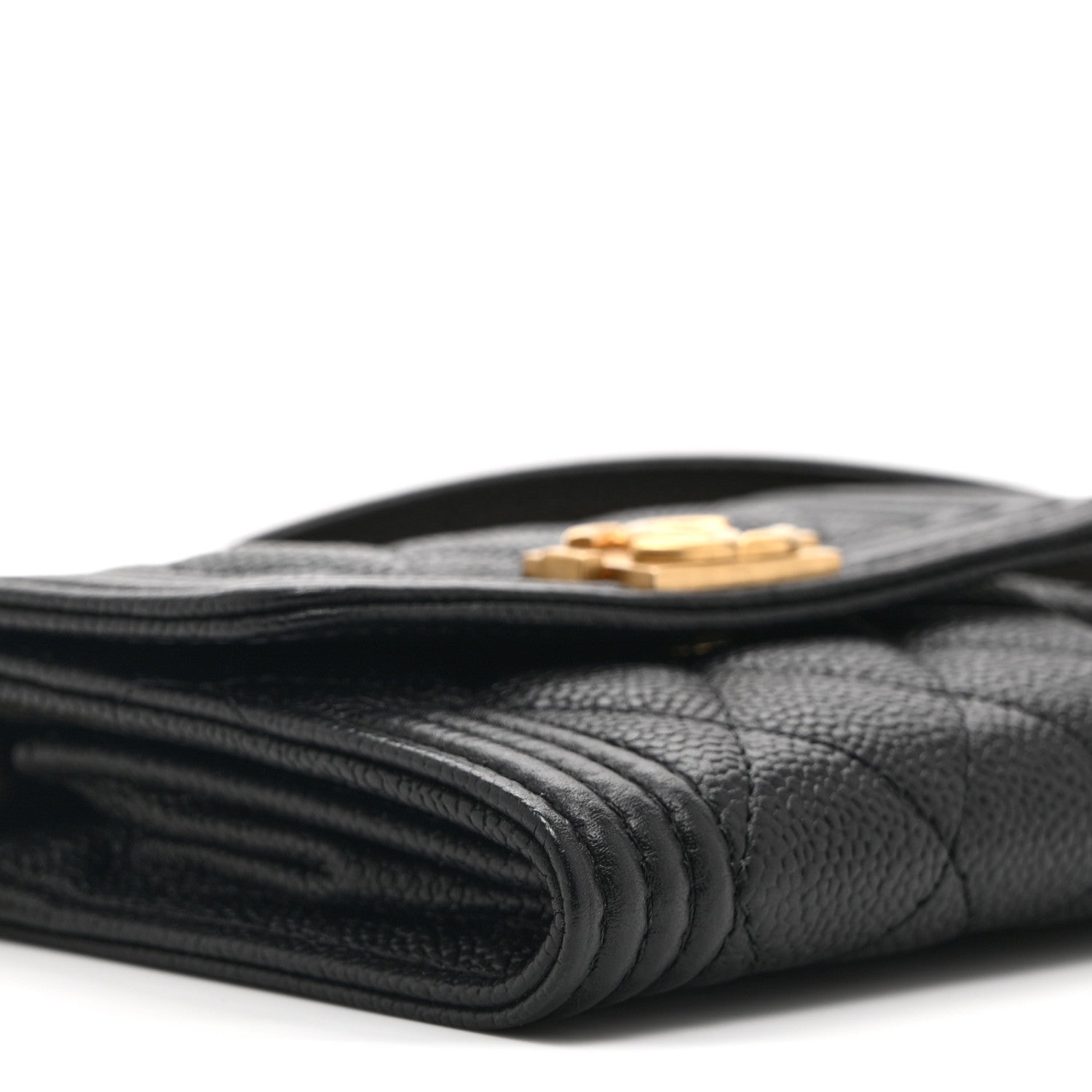 Chanel Caviar Quilted Boy Card Holder On Chain Black 10 of 11