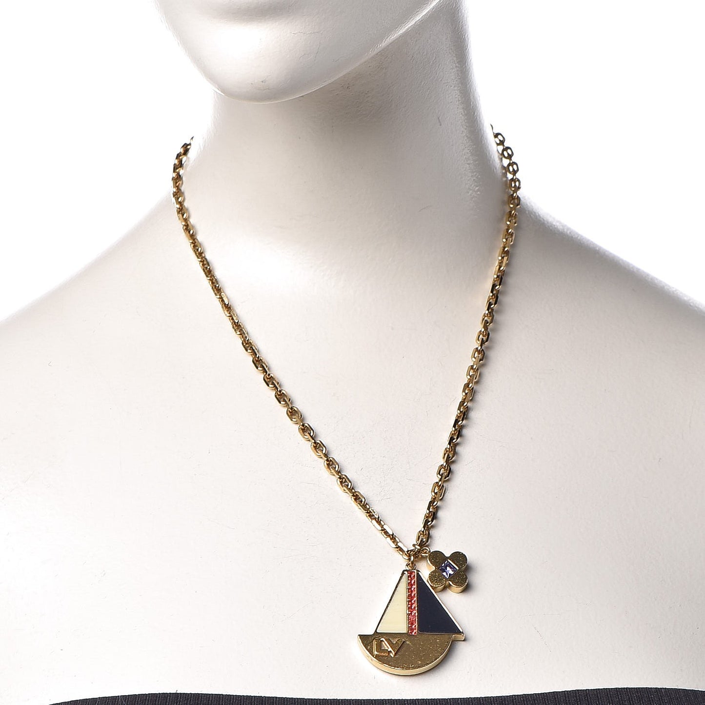 Resin Crystal Float Your Boat Pendant Necklace