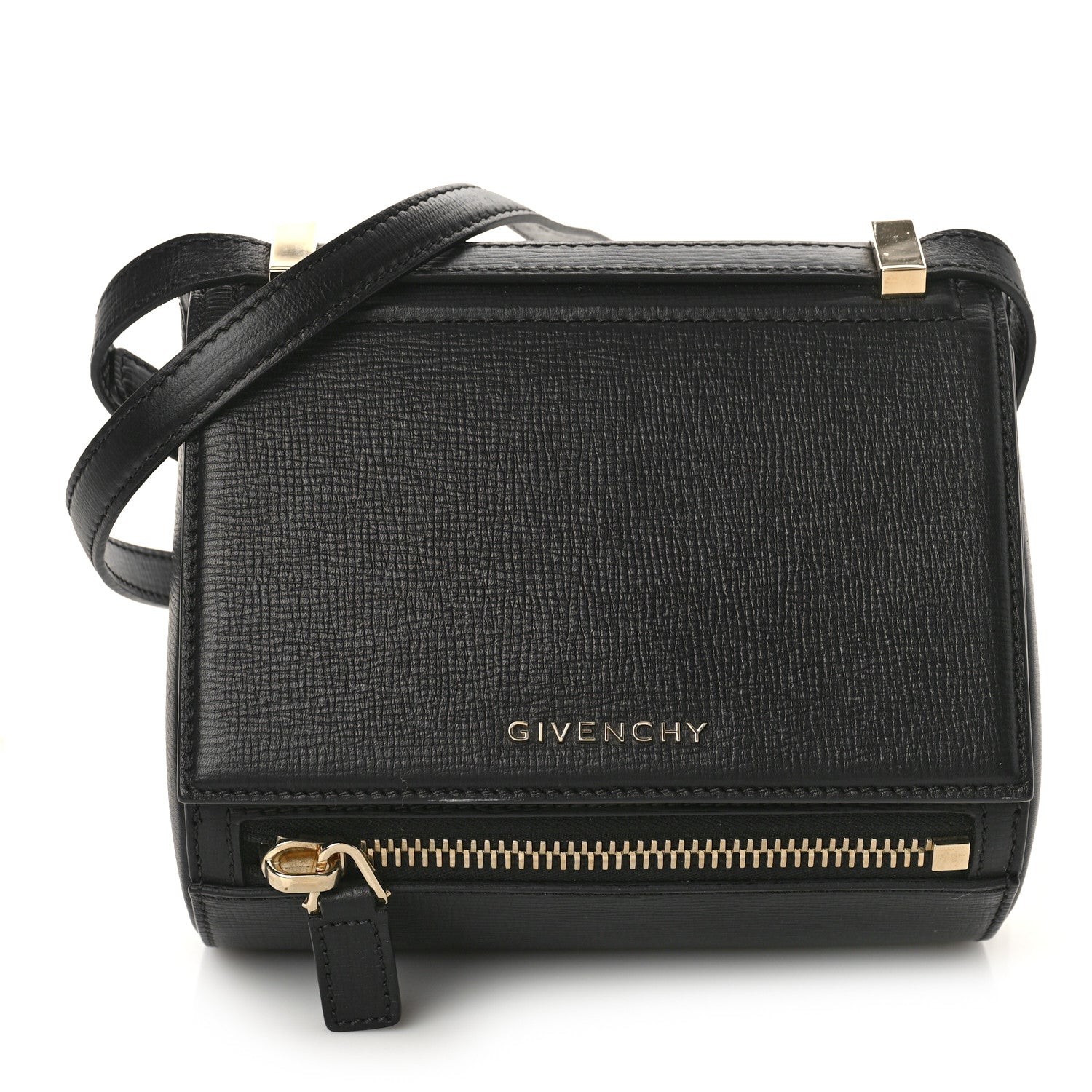 Givenchy Textured Calfskin Mini Pandora Box Crossbody Bag Black 1 of 8