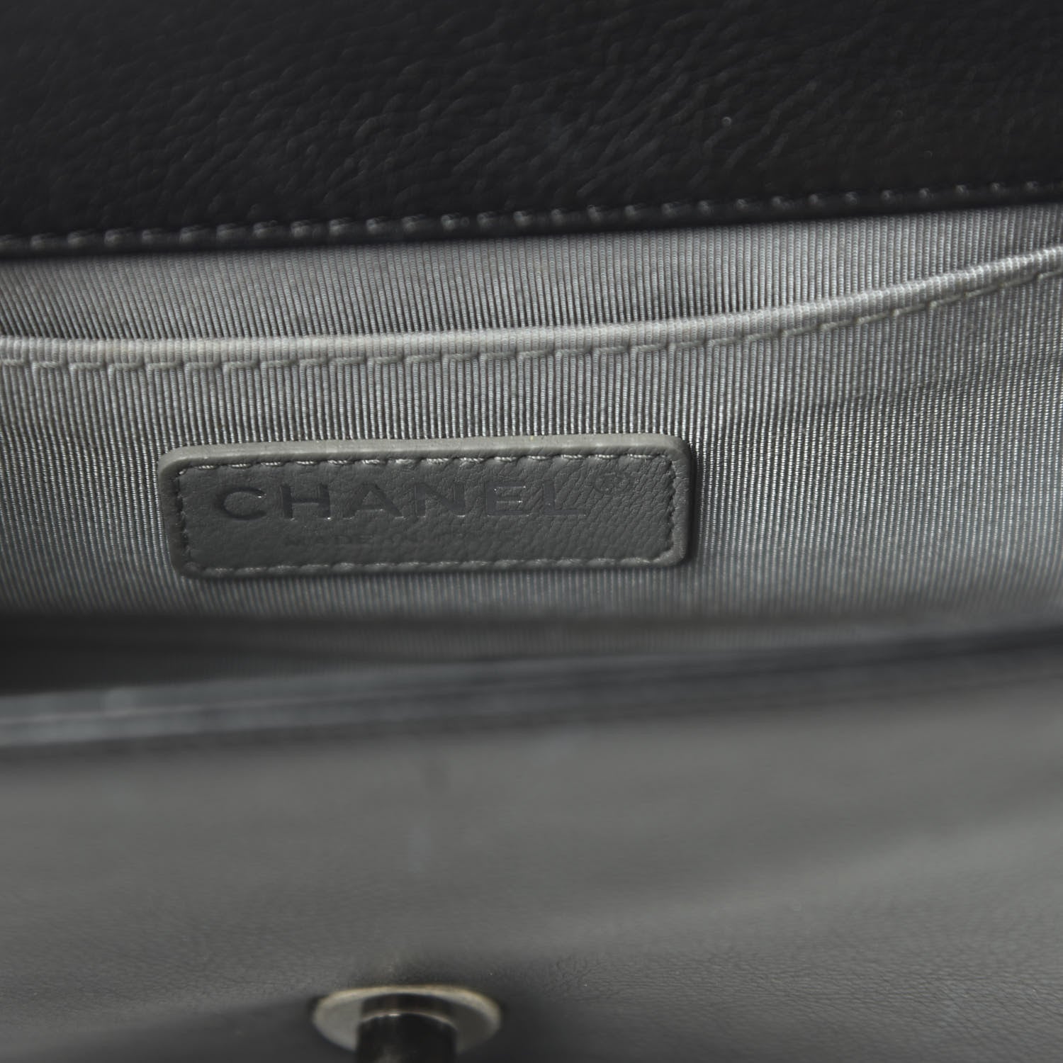 Chanel Calfskin Double Stitch Small Boy Flap Black 8 of 11