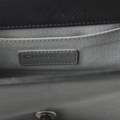 Chanel Calfskin Double Stitch Small Boy Flap Black 8 of 11