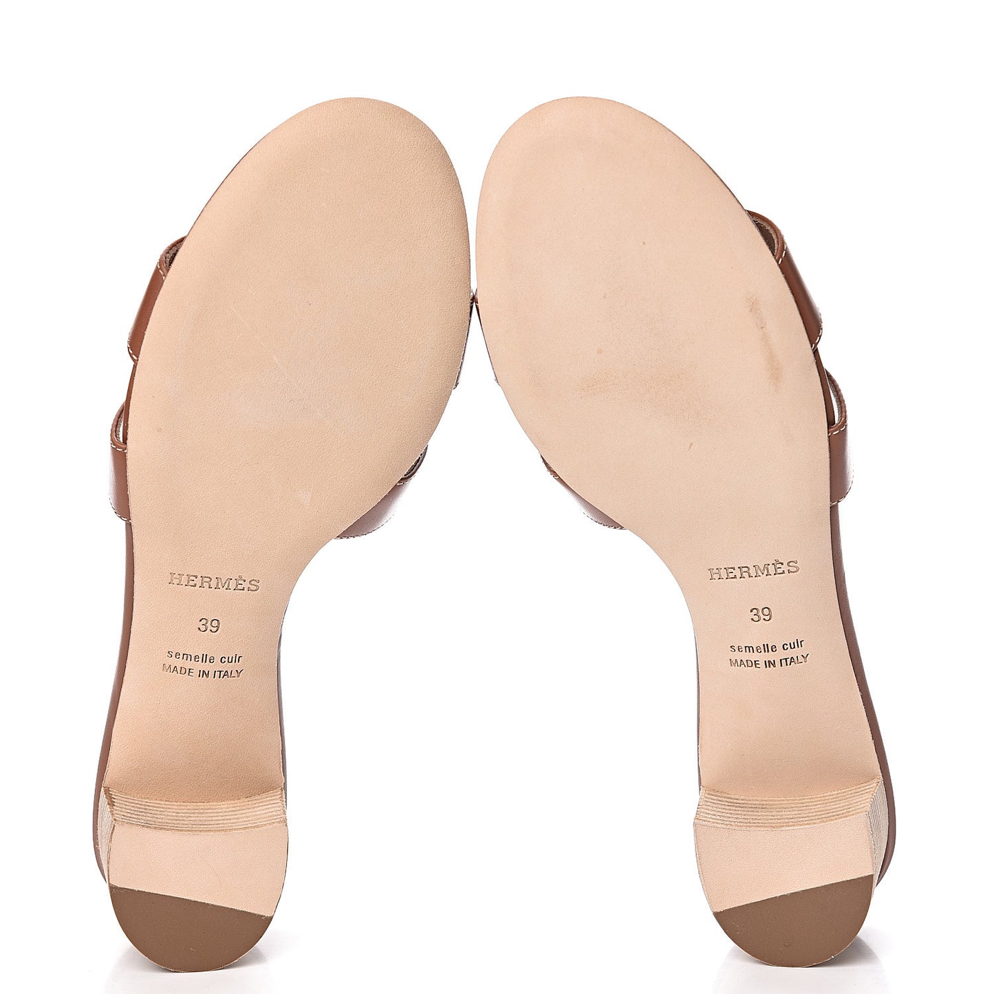 Calfskin Oasis Sandals 39 Gold