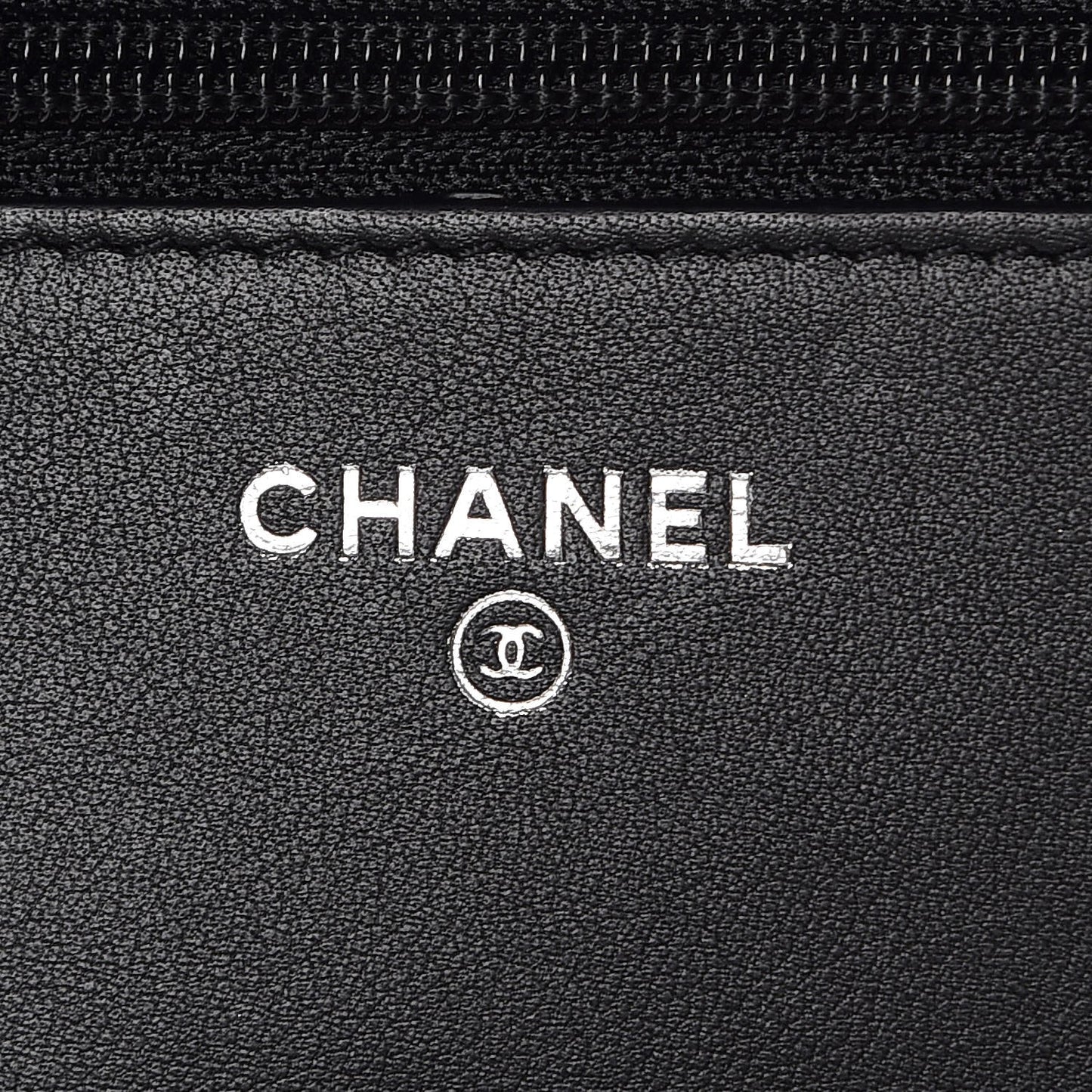 Lambskin Diamond Stitched Wallet On Chain WOC Black