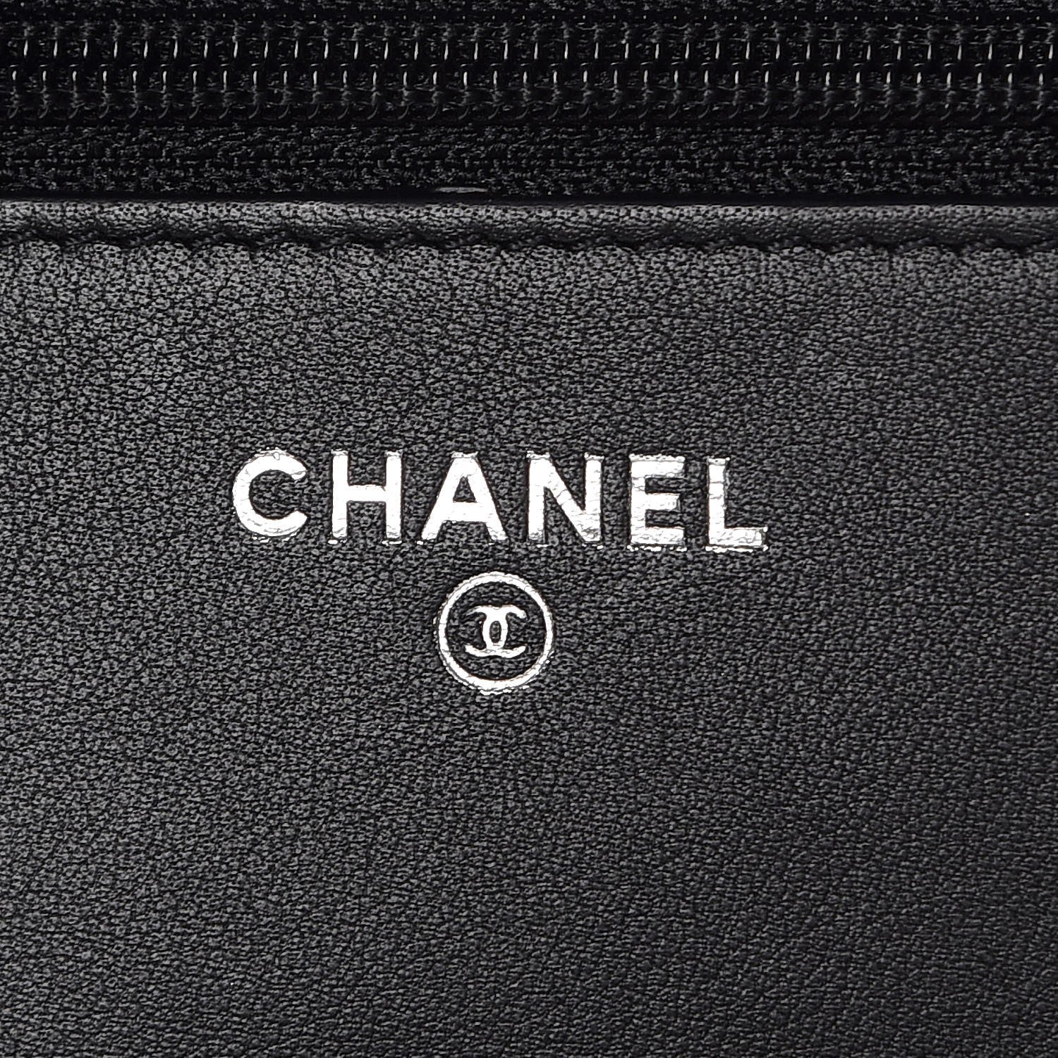 Chanel Lambskin Diamond Stitched Wallet On Chain WOC Black 6 of 8