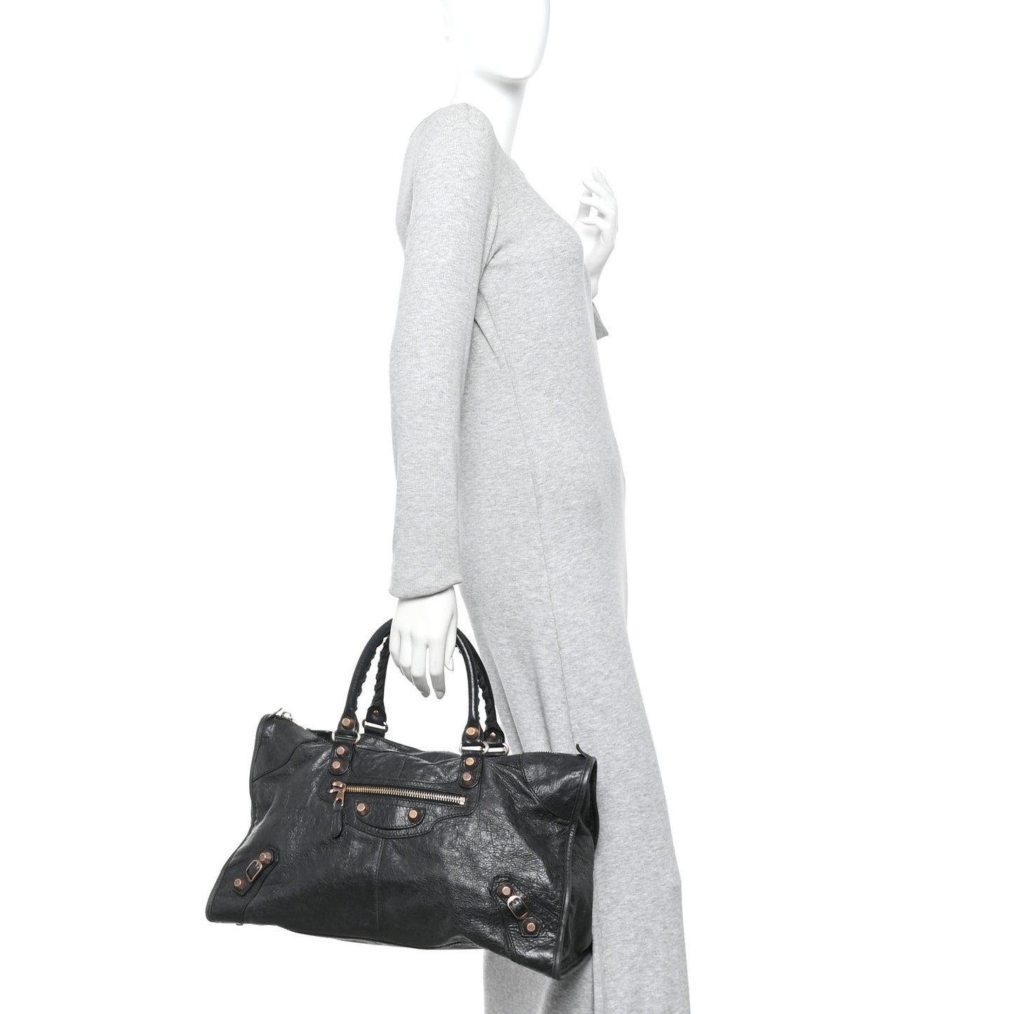 Agneau Giant 12 Rose Gold Hardware City Black