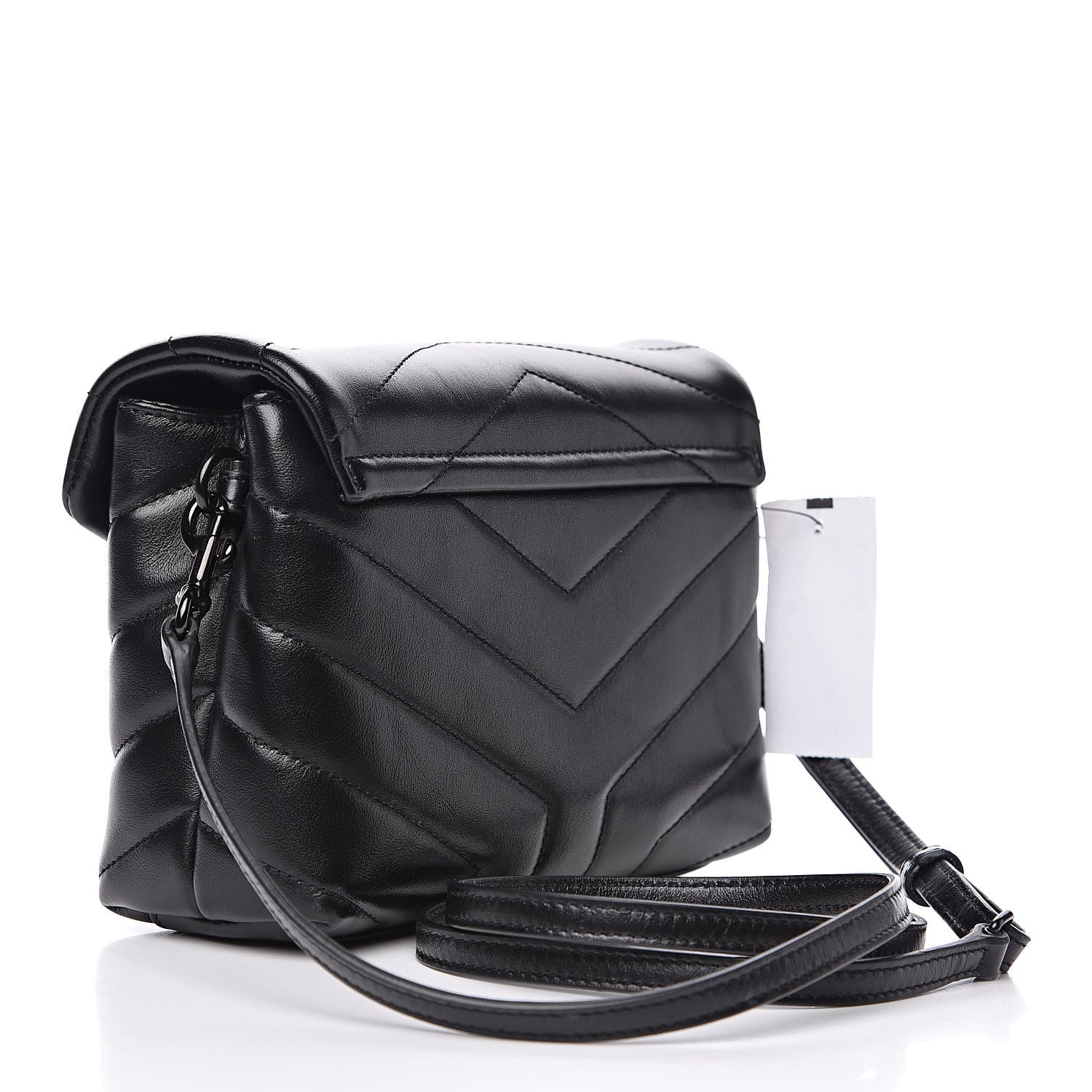 Saint Laurent Calfskin Y Quilted Monogram Toy Loulou Crossbody Bag Black 3 of 11