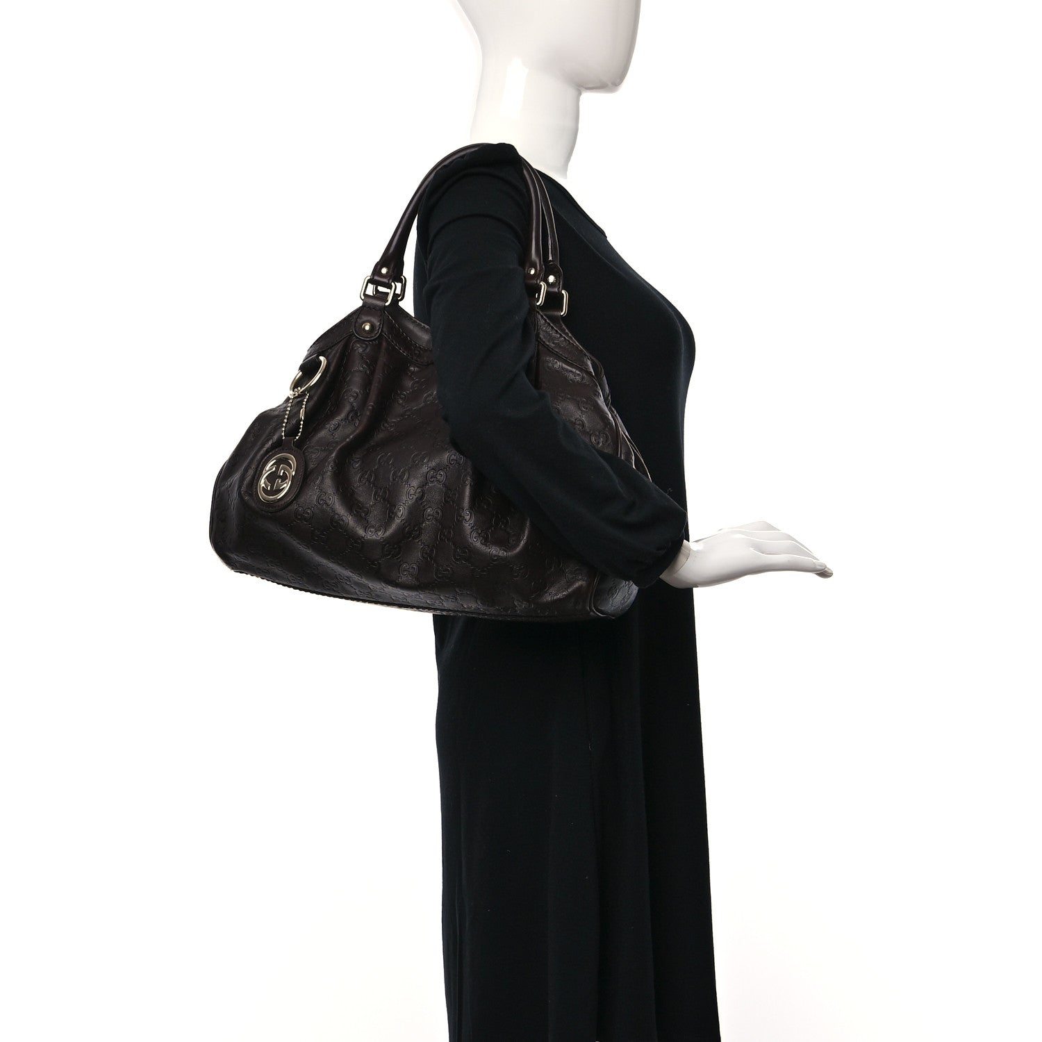 Gucci Guccissima Medium Sukey Tote Brown 3 of 12