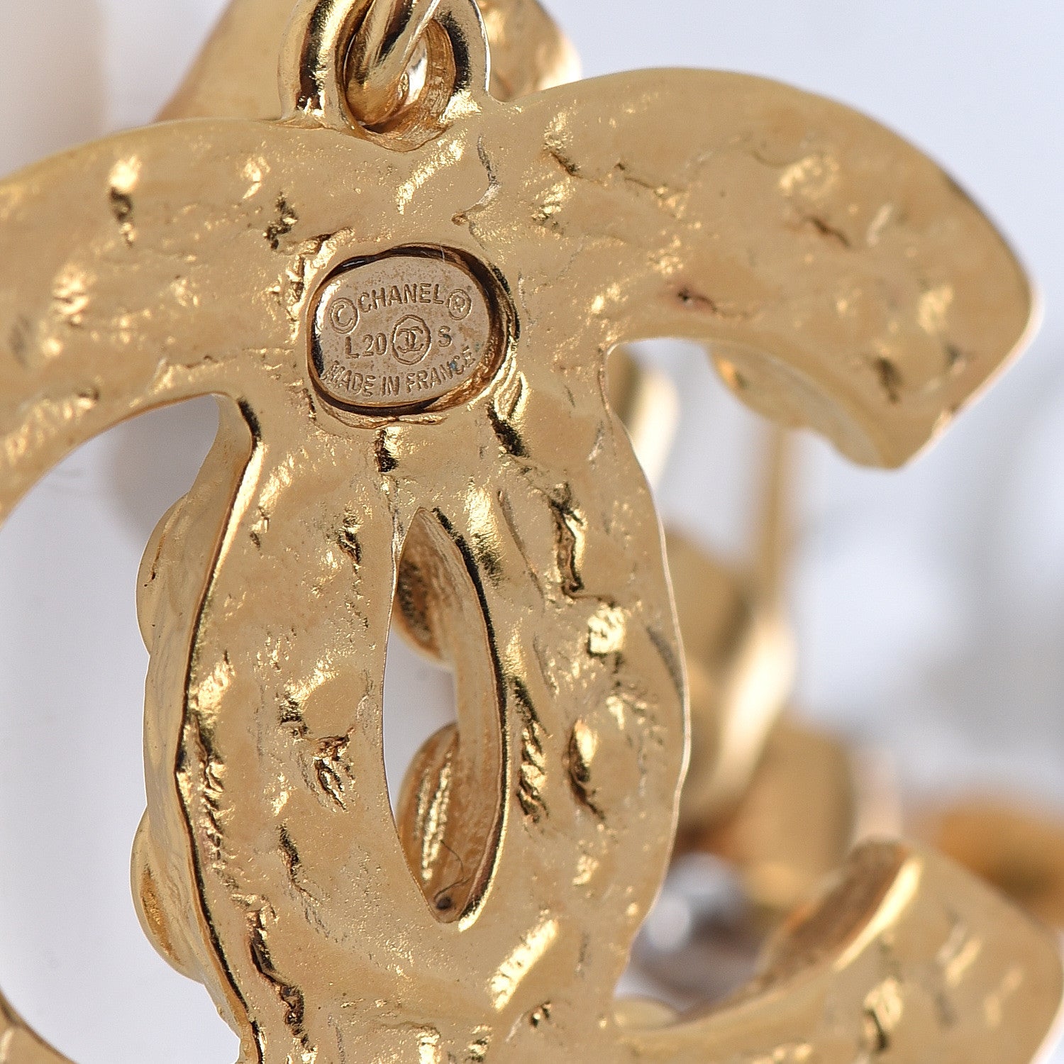 Chanel CC Crystal Drop Earrings Gold 4 of 4