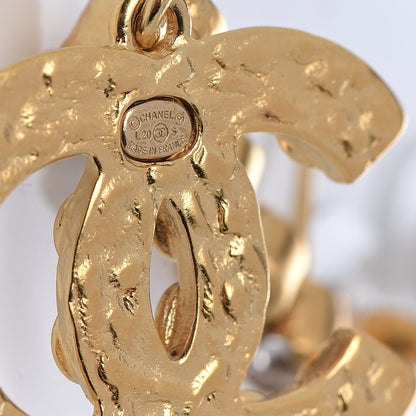 Chanel CC Crystal Drop Earrings Gold 4 of 4