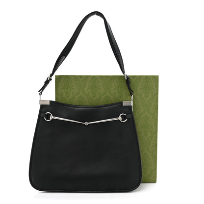 Gucci Calfskin Horsebit Slim Shoulder Bag Black 11 of 11