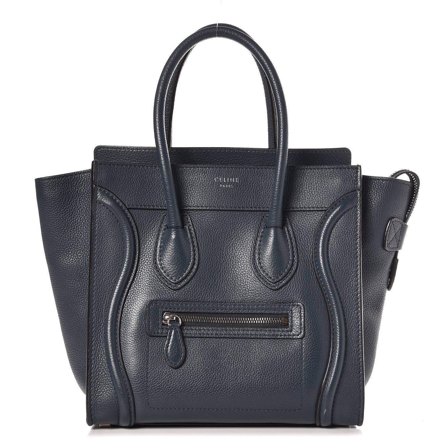 Celine Drummed Calfskin Micro Luggage Orage 1 of 11