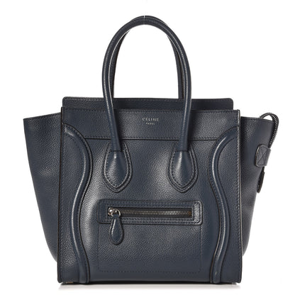 Celine Drummed Calfskin Micro Luggage Orage 1 of 11