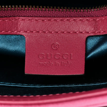 Gucci Velvet Matelasse Blind for Love Embroidered Medium GG Marmont Shoulder Bag Light Raspberry Rose Multicolor 6 of 17