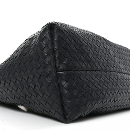 Bottega Veneta Calfskin Intrecciato Large Pinacoteca Reversible Tote Midnight Basalt Nocturnal Mud 9 of 10