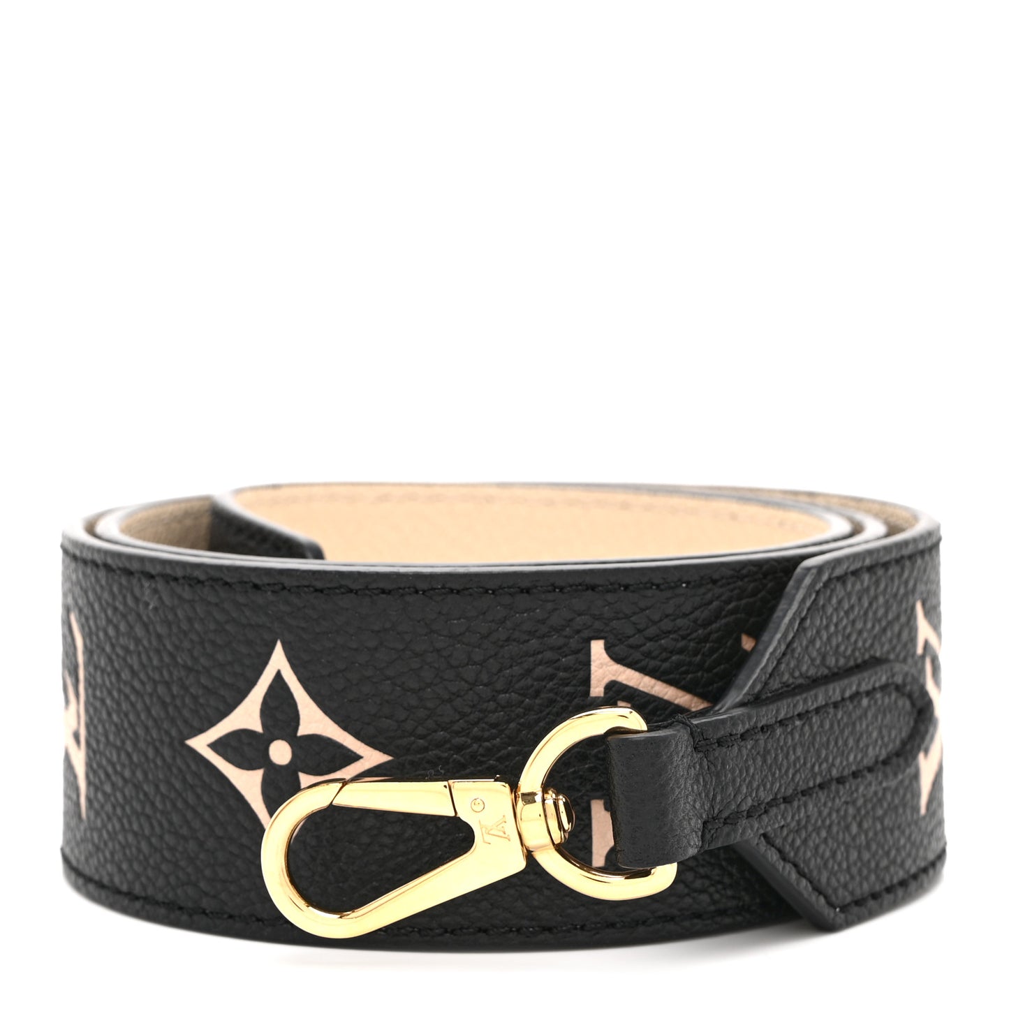 Empreinte Monogram Bandouliere Shoulder Strap Black Beige