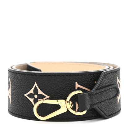 Louis Vuitton Empreinte Monogram Bandouliere Shoulder Strap Black Beige 1 of 6