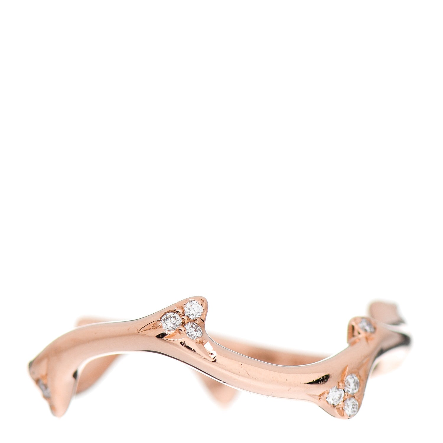 Christian Dior 18K Rose Gold Diamond Bois de Rose Ring 52 6 1 of 4