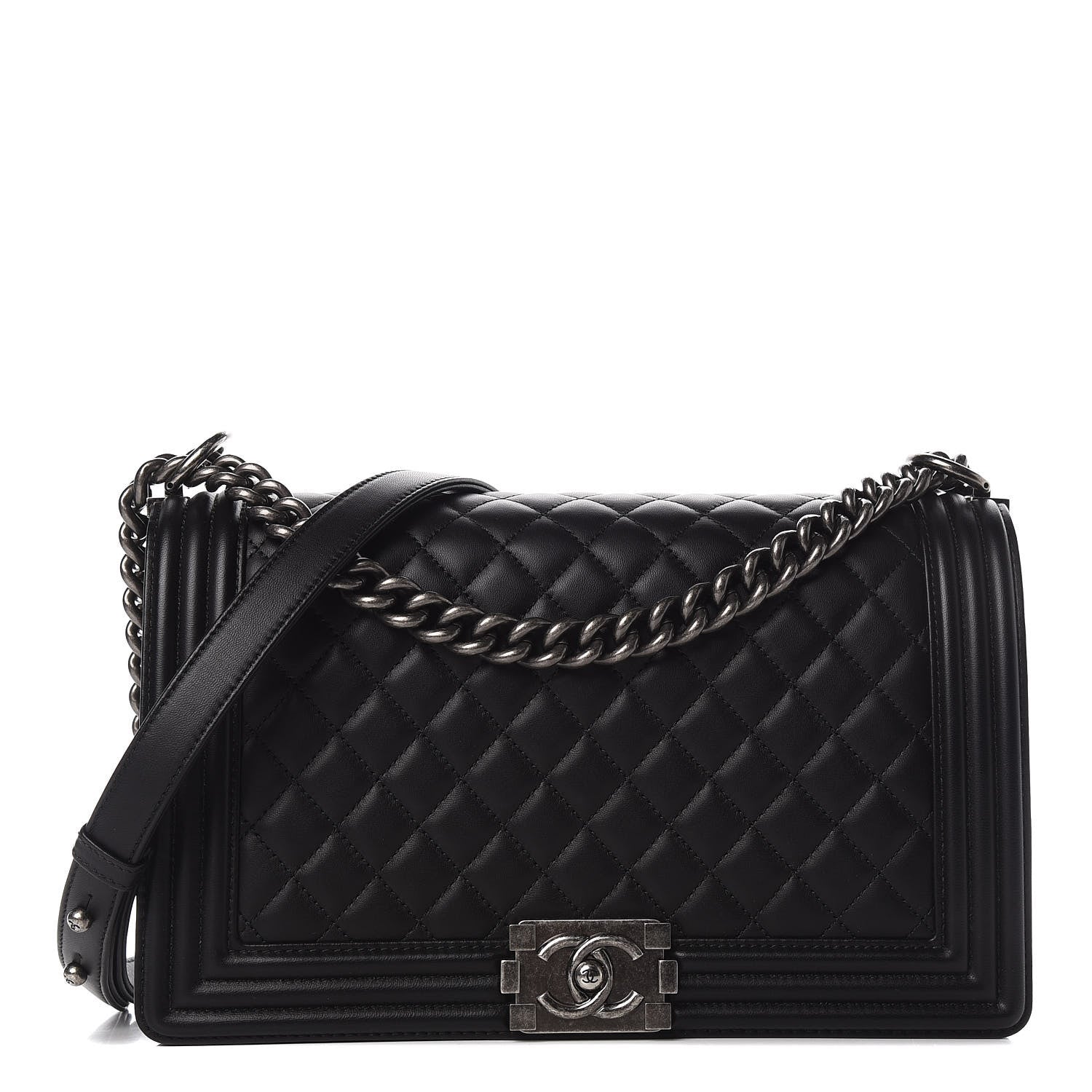 Chanel Lambskin Quilted New Medium Boy Flap Black 1 of 11
