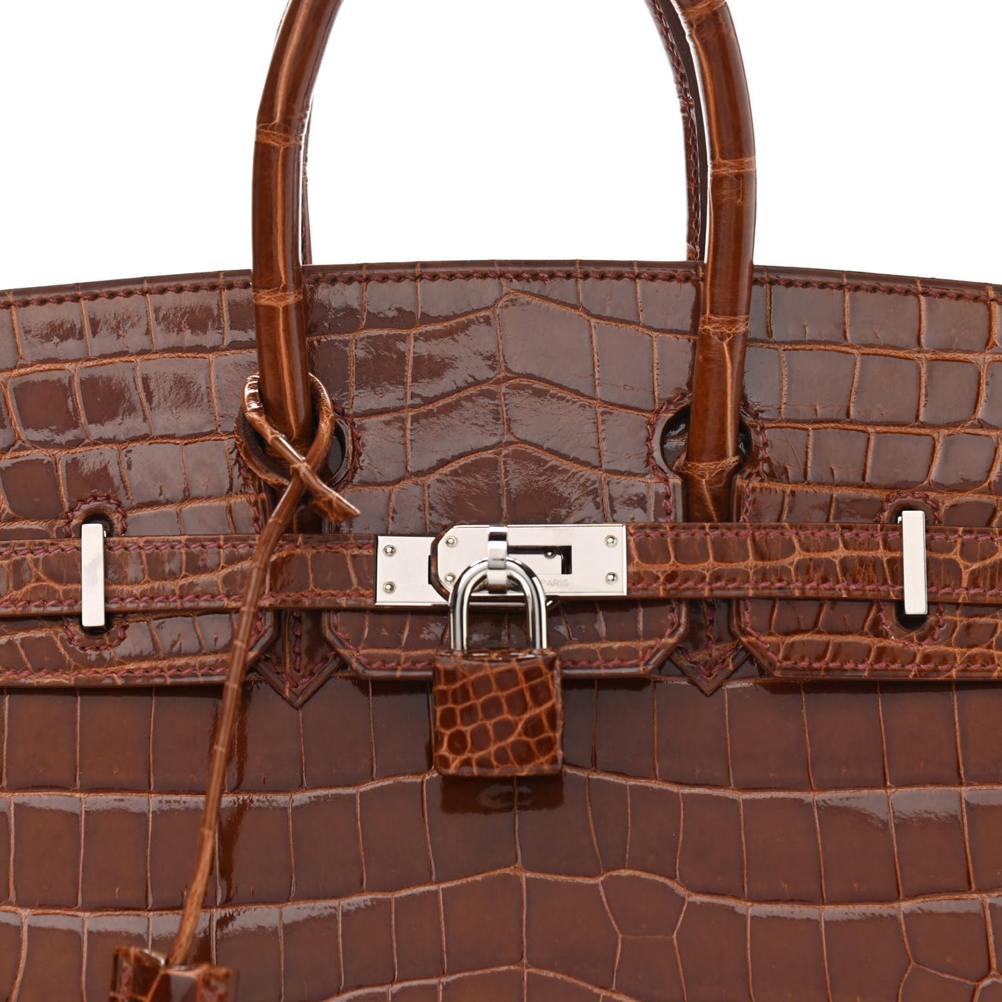 Shiny Niloticus Crocodile Birkin 25 Miel
