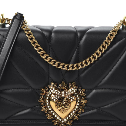 Dolce & Gabbana Calfskin Medium Devotion Crossbody Bag Black 9 of 10
