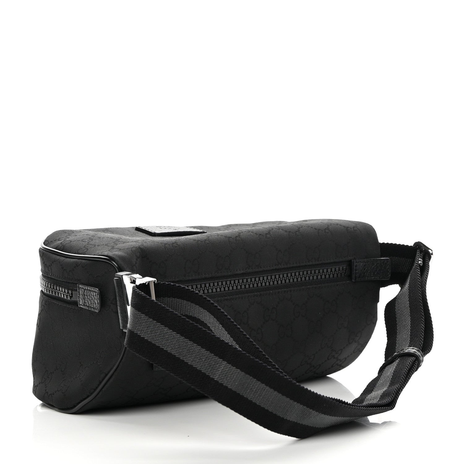 Gucci Nylon Monogram Fanny Pack Belt Bag Black 3 of 10