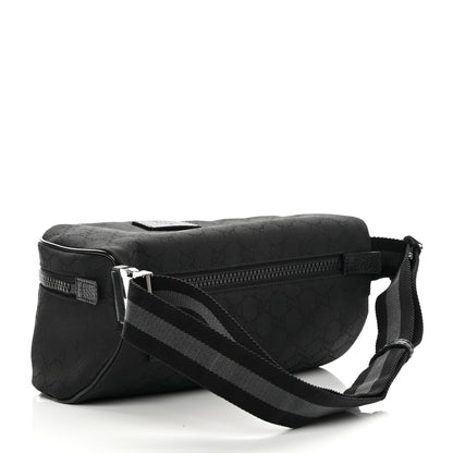 Gucci Nylon Monogram Fanny Pack Belt Bag Black 3 of 10