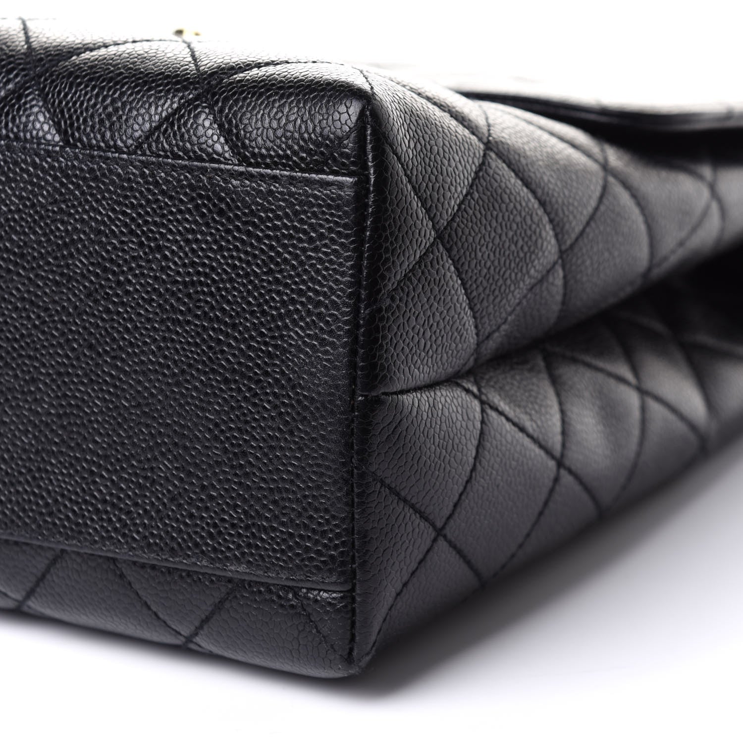 Chanel Caviar Quilted Jumbo Kelly Flap Black 10 of 10