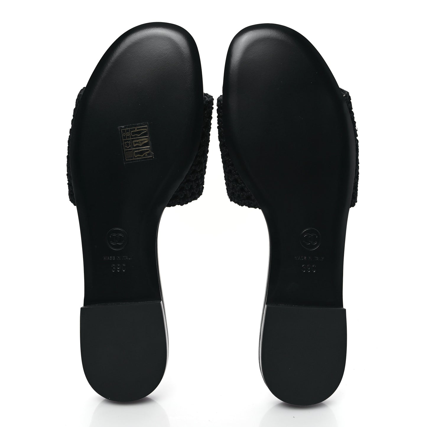 Crochet CC Mules Sandals 39 Black