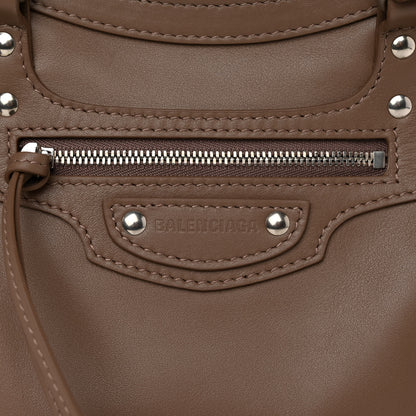 Balenciaga Smooth Calfskin Silver Hardware XS Neo Classic City Dark Mink Grey 7 of 9